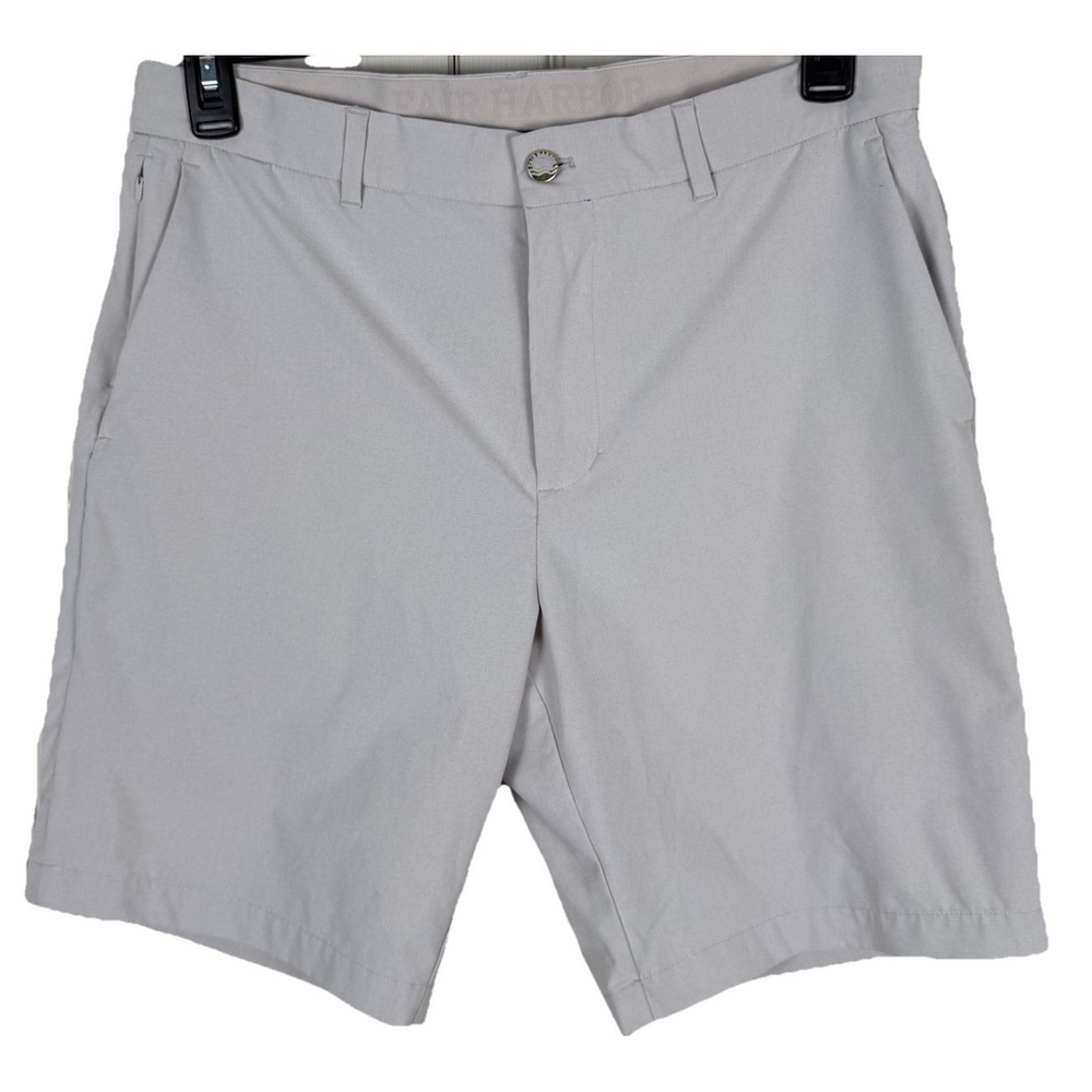 Fair Harbor Shorts Mens 31 Stone Dunewood Performance Chino Golf Stretch Tech